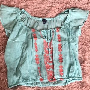 Blue and pink top